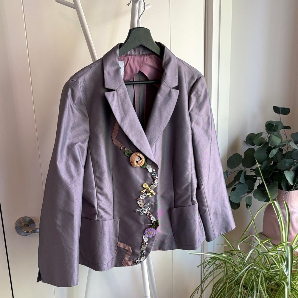 Moschino Lavender Embellished Dinner Jacket